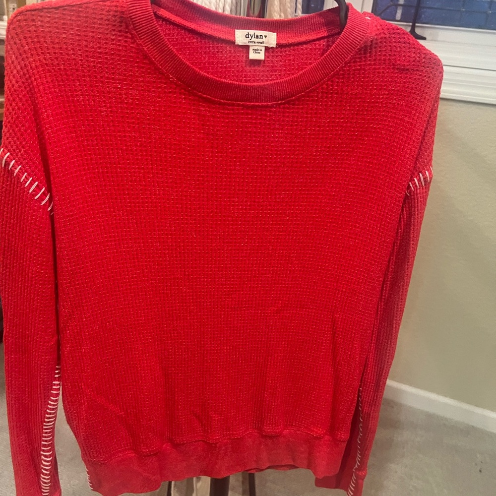 Dylan Women's Vibrant Red Crew Neck Sweater